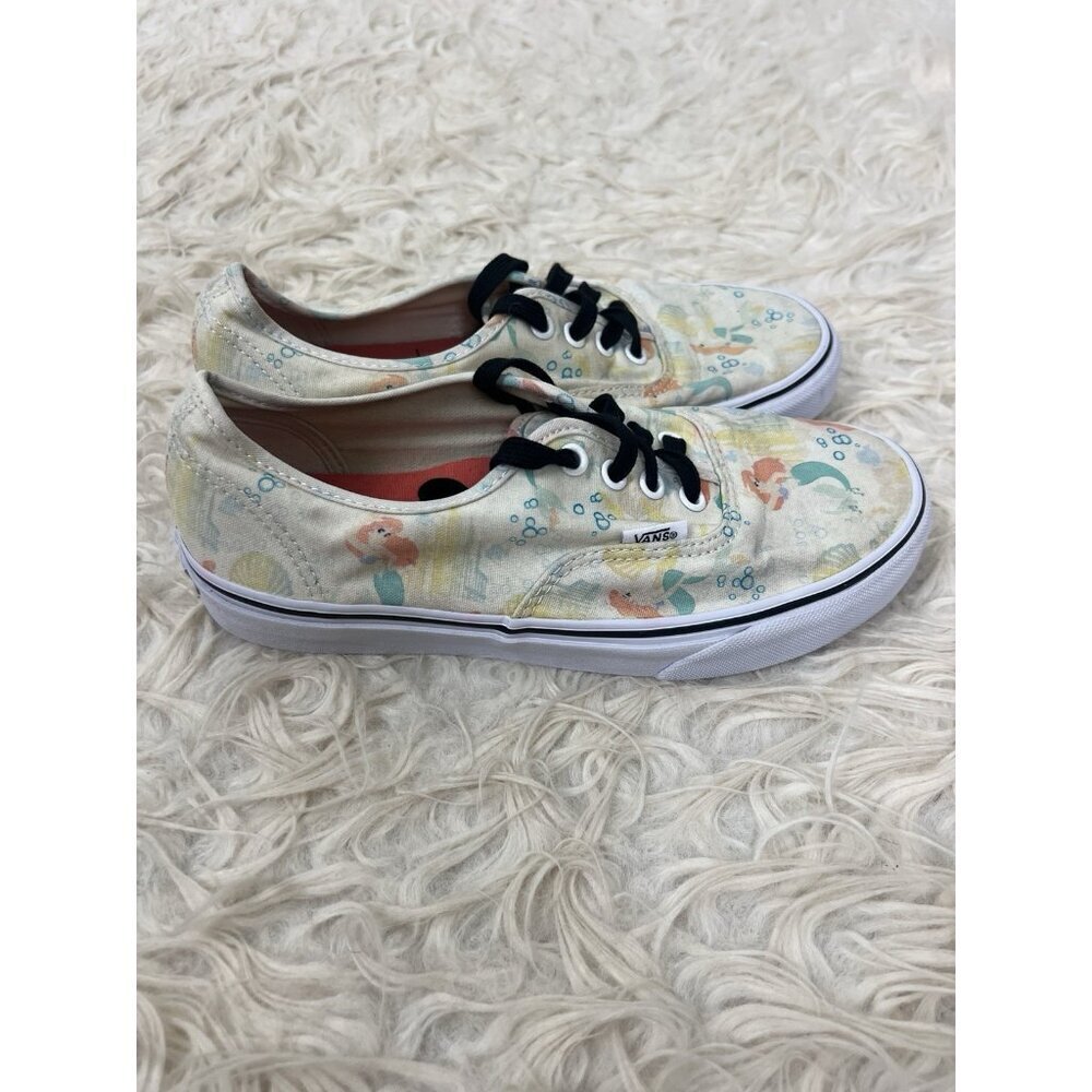 Vans x Disney Rare Little Mermaid Women's Size 7 Casual White Sneakers Shoes - Picture 5 of 8